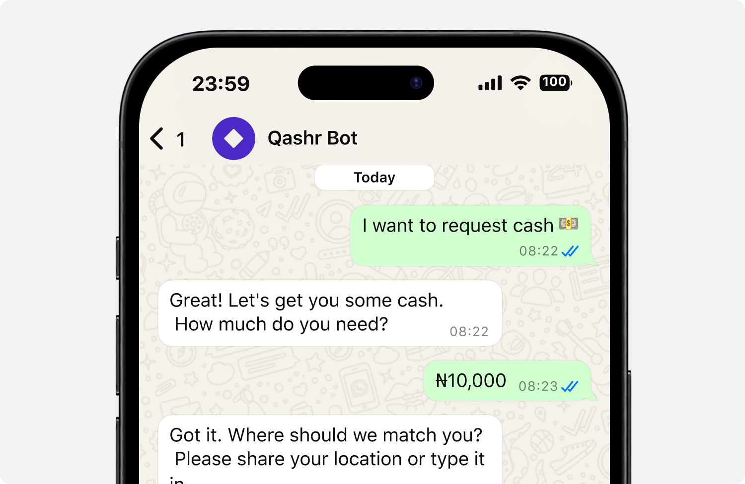 Request or Offer Cash